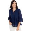Mud Pie Women’s Women’s Eyelet Top(Navy)