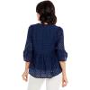 Mud Pie Women’s Women’s Eyelet Top(Navy)