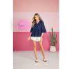 Mud Pie Women’s Women’s Eyelet Top(Navy)
