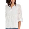 Mud Pie Women’s Women’s Eyelet Top(White)