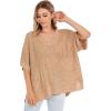 Mud Pie Women’s Women’s Theo V-Neck Sweater(Tan)