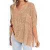 Mud Pie Women’s Women’s Theo V-Neck Sweater(Tan)