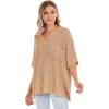 Mud Pie Women’s Women’s Theo V-Neck Sweater(Tan)
