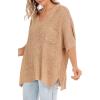 Mud Pie Women’s Women’s Theo V-Neck Sweater(Tan)