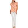 Mud Pie Women’s Women’s Becky Flutter Sleeve Top(Pink)