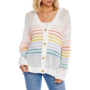 Mud Pie Women’s Barker Women’s Button Down Cardigan(White)