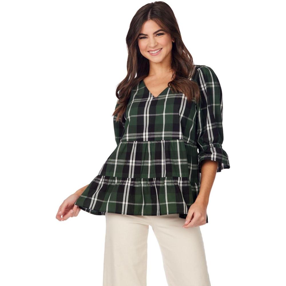 image:imageMud Pie Womens Mud Pie Womens Ashford Plaid TopGreen