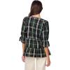 Mud Pie Women’s Mud Pie Womens Ashford Plaid Top(Green)
