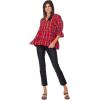 Mud Pie Women’s Mud Pie Womens Ashford Plaid Top(Red)