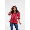 Mud Pie Women’s Mud Pie Womens Ashford Plaid Top(Red)