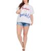 Mud Pie Women’s Women’s 4th of July Sparkle Top(White)