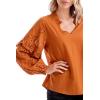 Mud Pie Women’s Women’s Amaya Eyelet Top(Rust)