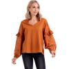 Mud Pie Women’s Women’s Amaya Eyelet Top(Rust)