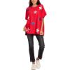Mud Pie Women’s Women’s 4th of July Sparkle Top(Red)