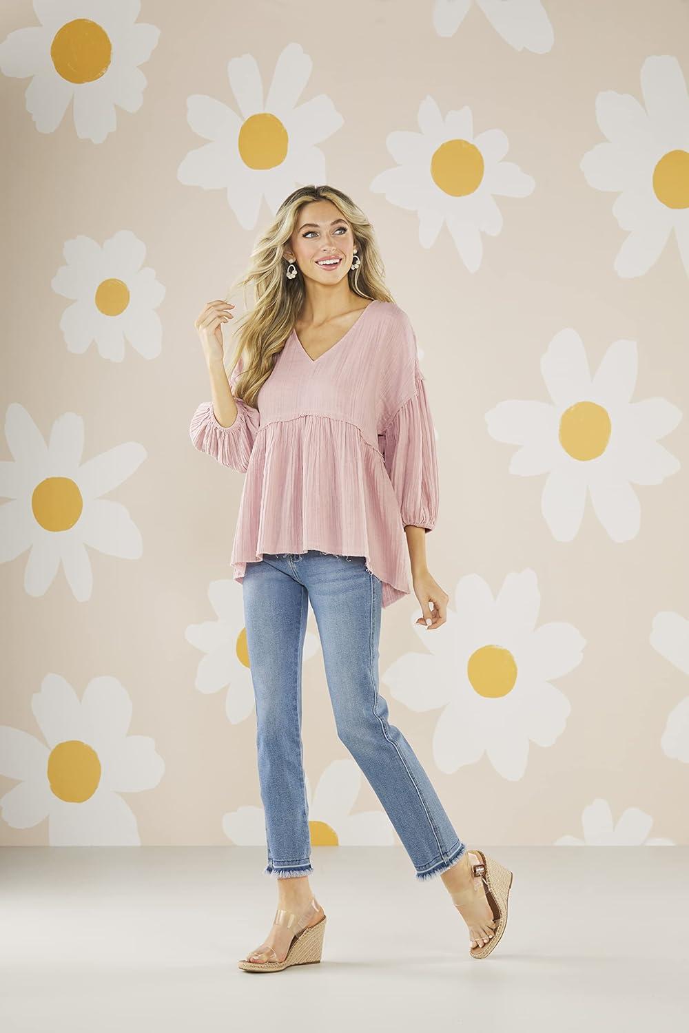 image:imageMud Pie Coraline Womens Cotton Gauze Tunic TopBlush