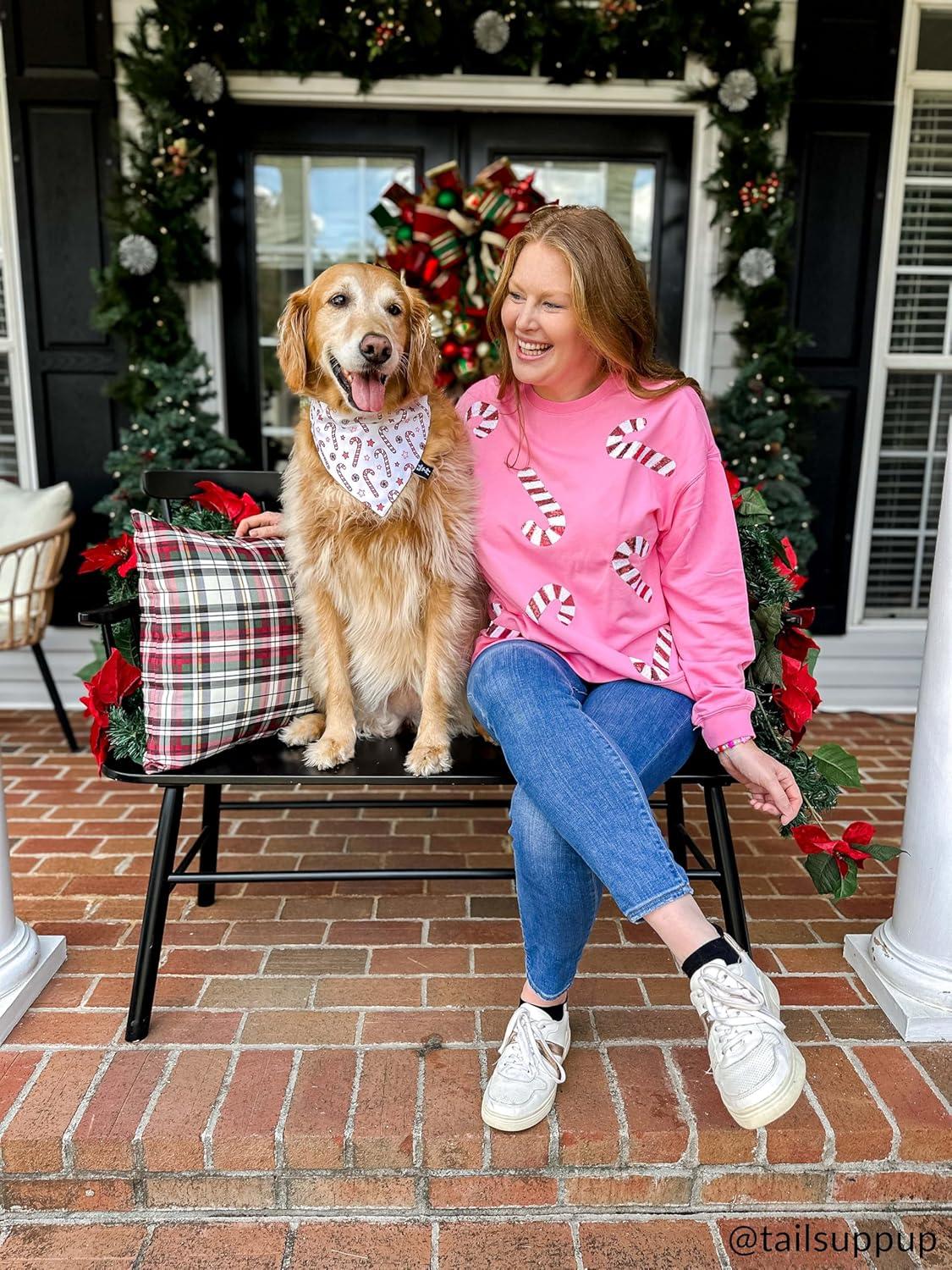 image:imageMud Pie Womens Mud Pie Womens Holiday Sparkle SweatshirtCandy Cane