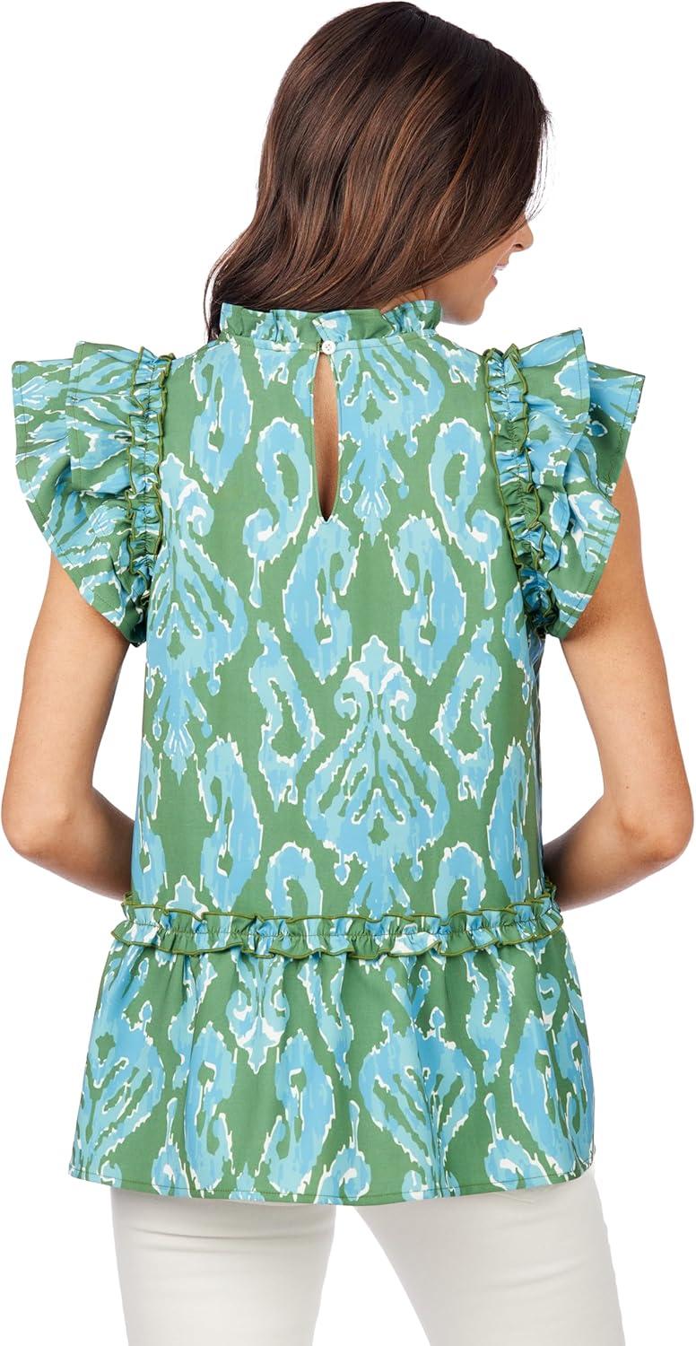 image:imageMud Pie Womens Mud Pie Womens Woody Flounce TopGreen