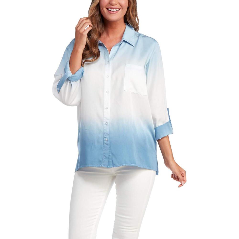image:imageMud Pie Womens CAM Boyfriend TOP Blue SmallMedium