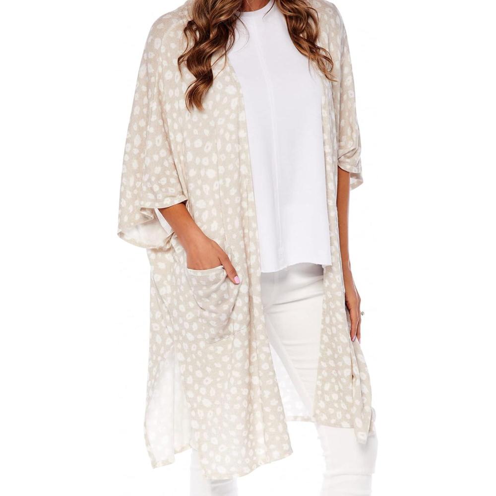 image:imageMud Pie Womens Mona Oversized Cardigan Tan One Size