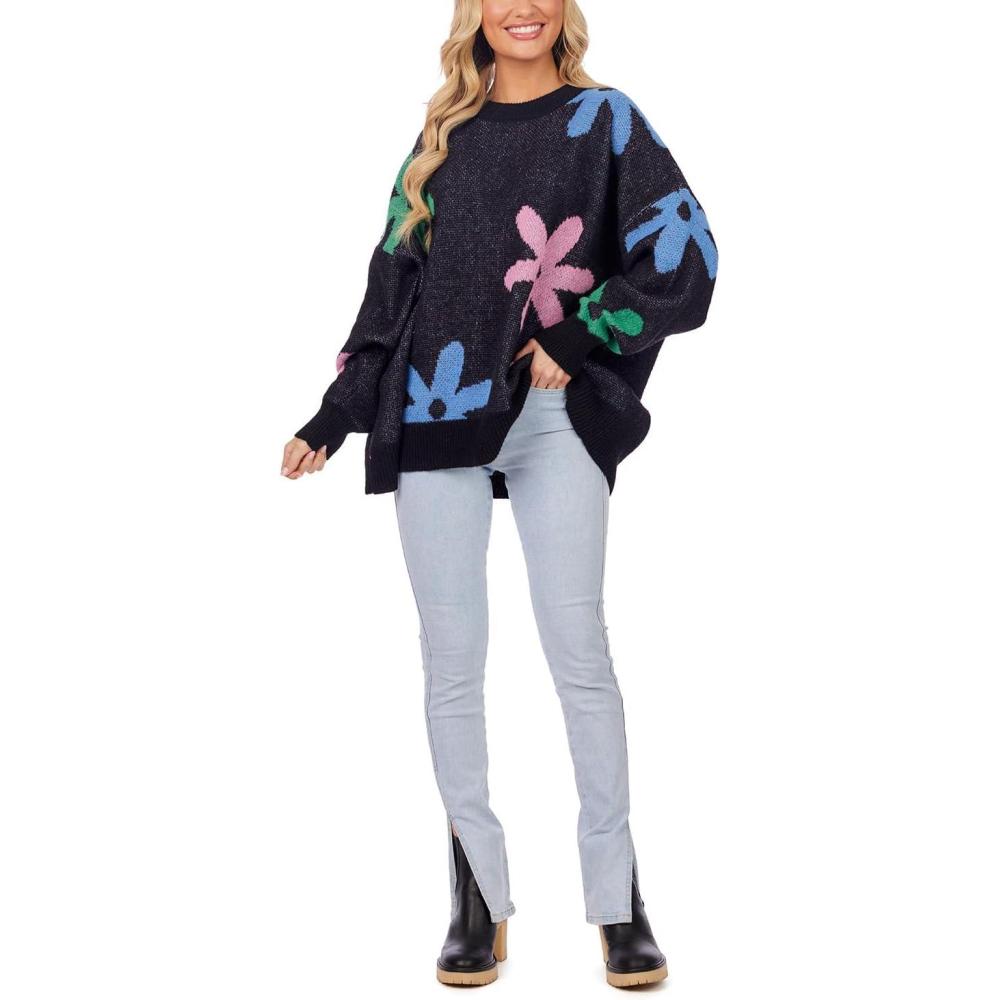 image:imageMud Pie Womens Mud Pie Women Jadie Floral SweaterBlack