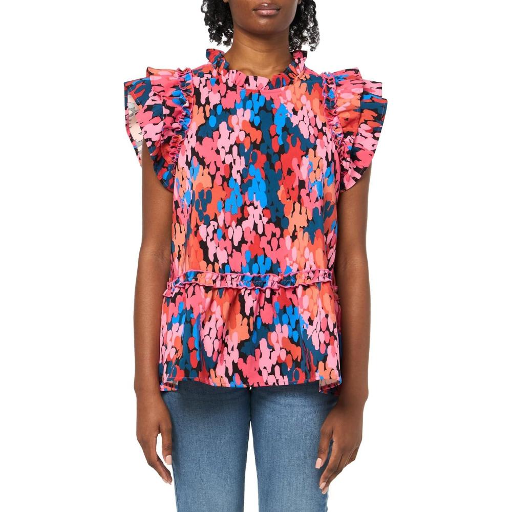 image:imageMud Pie Womens Mud Pie Womens Woody Flounce TopPink