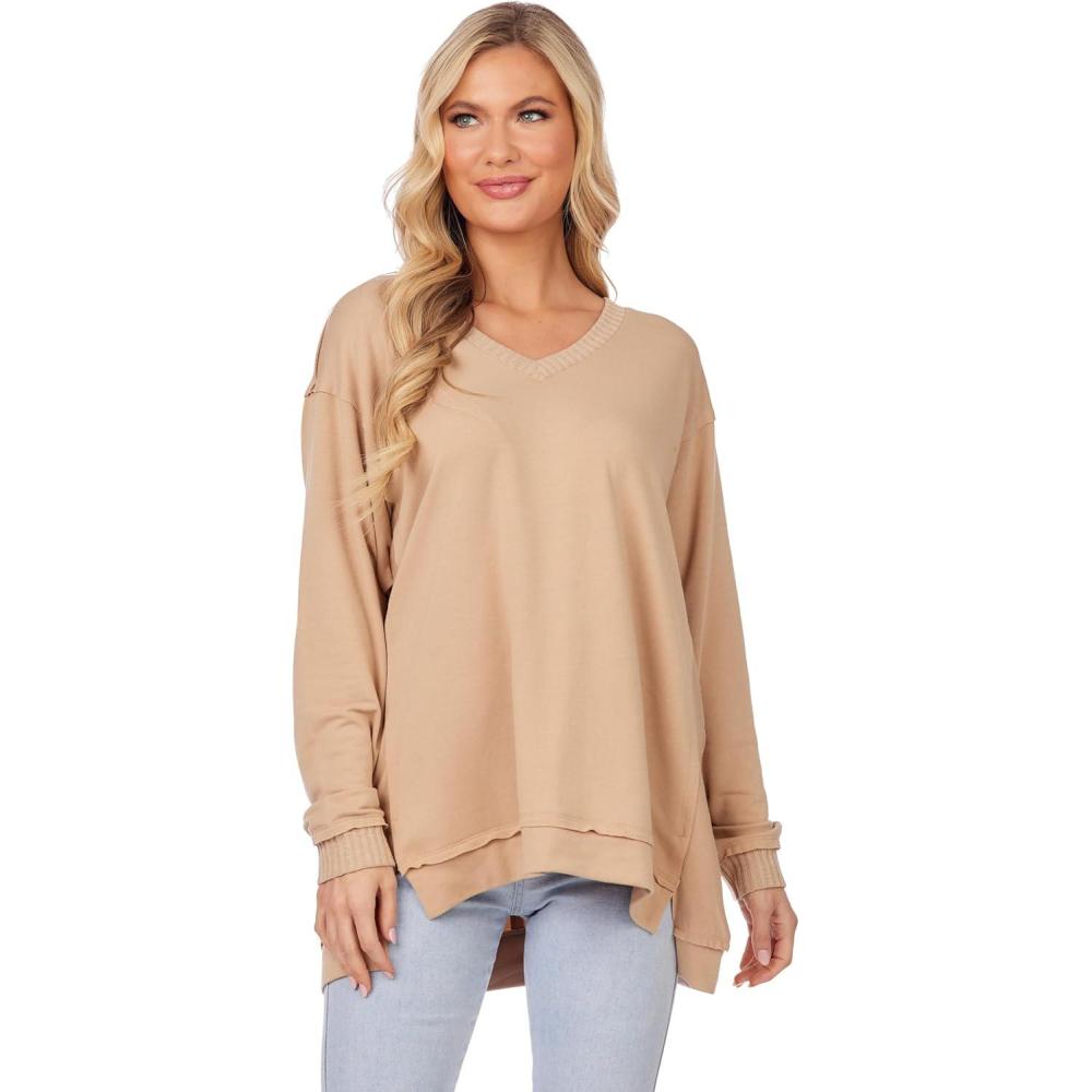 image:imageMud Pie Womens Womens Willie Long Sleeve TeeTan