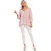Mud Pie Coraline Women’s Cotton Gauze Tunic Top(Blush)