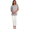 Mud Pie Women’s Bowen Graphic Tee(Gray)