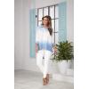 Mud Pie Women’s CAM Boyfriend TOP, Blue, Small/Medium
