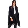 Mud Pie Women’s Mud Pie Women Fringe Poncho(Black)