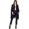 Mud Pie Women’s Mud Pie Women Fringe Poncho(Black)