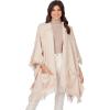 Mud Pie Women’s Mud Pie Women Fringe Poncho(Ivory)