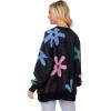 Mud Pie Women’s Mud Pie Women Jadie Floral Sweater(Black)