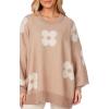 Mud Pie Women’s Mud Pie Women Jadie Floral Sweater(Brown)