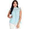 Mud Pie Women’s Mud Pie Women’s Bianca Eyelet Tank(Blue)