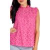 Mud Pie Women’s Mud Pie Women’s Bianca Eyelet Tank(Pink)