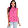 Mud Pie Women’s Mud Pie Women’s Bianca Eyelet Tank(Pink)