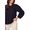 Mud Pie Women’s Mud Pie Womens Dillon Poplin Sleeve Top(Black)