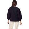 Mud Pie Women’s Mud Pie Womens Dillon Poplin Sleeve Top(Black)