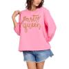 Mud Pie Women’s Mud Pie Women’s Drink Sparkle Sweatshirt(Pink)