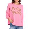 Mud Pie Women’s Mud Pie Women’s Drink Sparkle Sweatshirt(Pink)