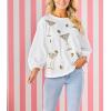 Mud Pie Women’s Mud Pie Women’s Drink Sparkle Sweatshirt(White)