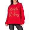 Mud Pie Women’s Mud Pie Womens Holiday Sparkle Sweatshirt(Sleigh All Day)