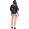 Mud Pie Women’s Mud Pie Women’s Lemy Faux Leather Top(Black)