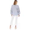 Mud Pie Women’s Viola Embroidered Tunic, Blue(Blue)