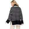 Mud Pie Women’s Women Dunn Striped Sweater(Black)