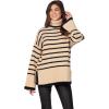 Mud Pie Women’s Women Dunn Striped Sweater(Brown)