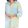 Mud Pie Womens Women’s Button-Down(Blue)