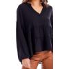 Mud Pie Women’s Women’s Orleans Flounce Top(Black)
