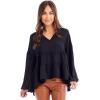 Mud Pie Women’s Women’s Orleans Flounce Top(Black)